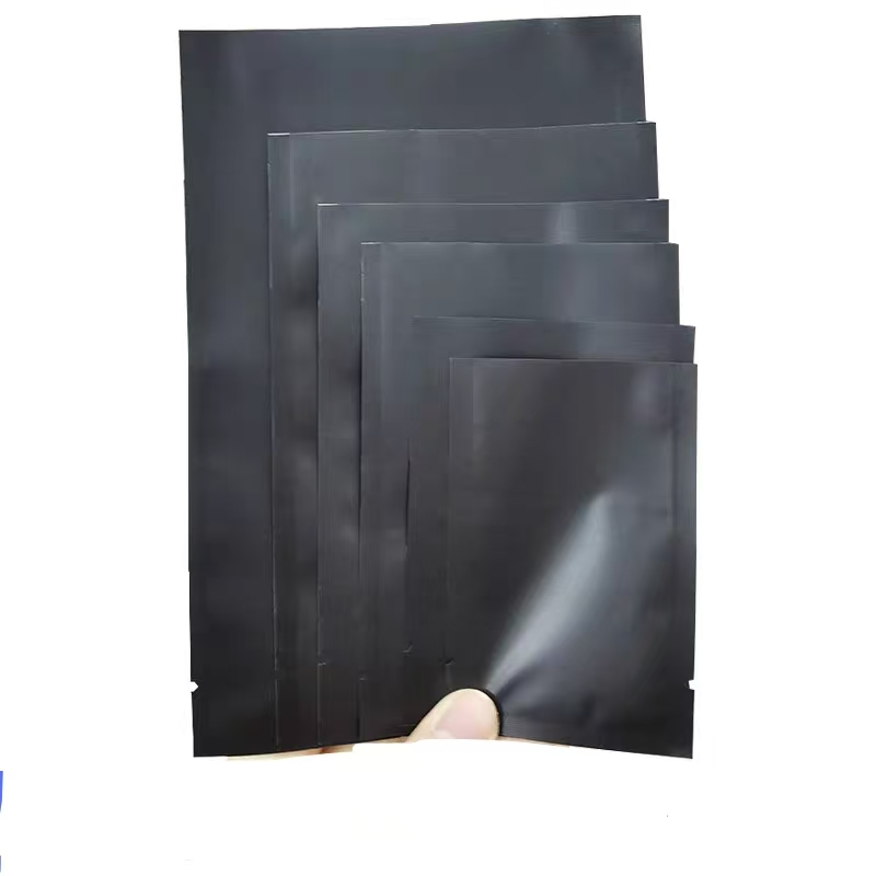 Food Storage For Long Term - マットブラックアルミホイルバッグ,200個,オープントップ,食品,お茶,真空バッグ,コーヒー,粉末,スナック,長期保存,マイラー