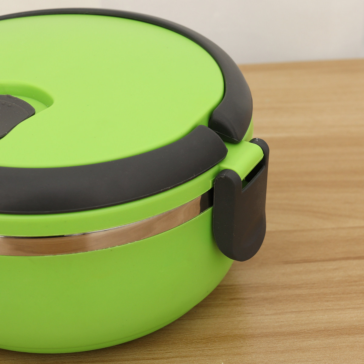 Food Storage Lock Box - 二重構造ステンレス製ランチボックス 保温・漏れ防止ロック付き容器 食品分離収納 家庭・職場・学校用