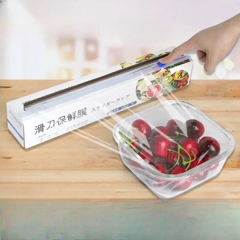 Xxl Food Storage Container - 1-5 個の大型ロールラップフィルム食品グレードのスライダーカッターボックス効率的で実用的なラップ、キッチン家庭用保管と調理用