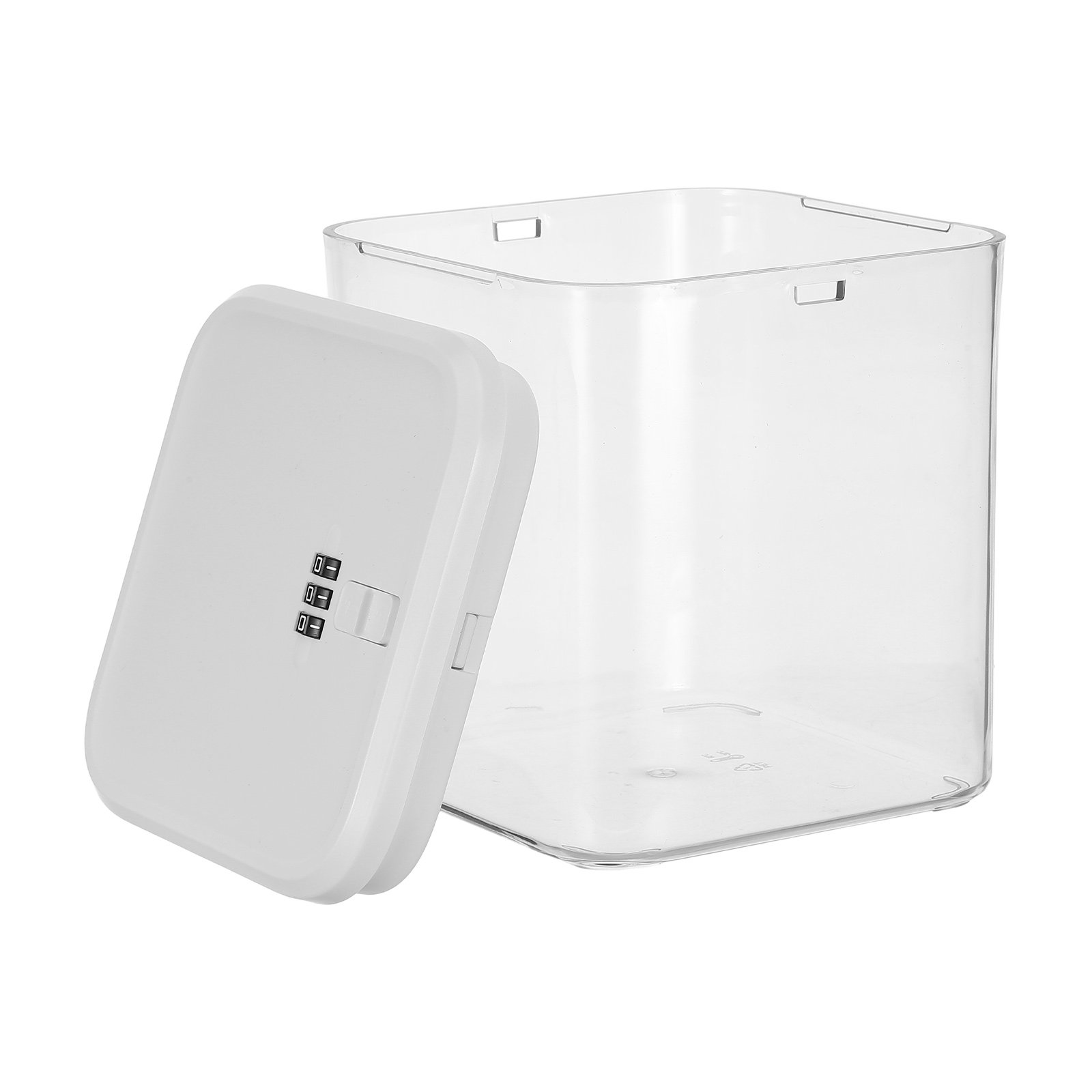 Food Storage Lock Box - 透明な冷蔵庫用収納ボックス、子供用安全ロック付き、暗証番号ロック、スナック食品オーガナイザー、薬用安全ロックボックス