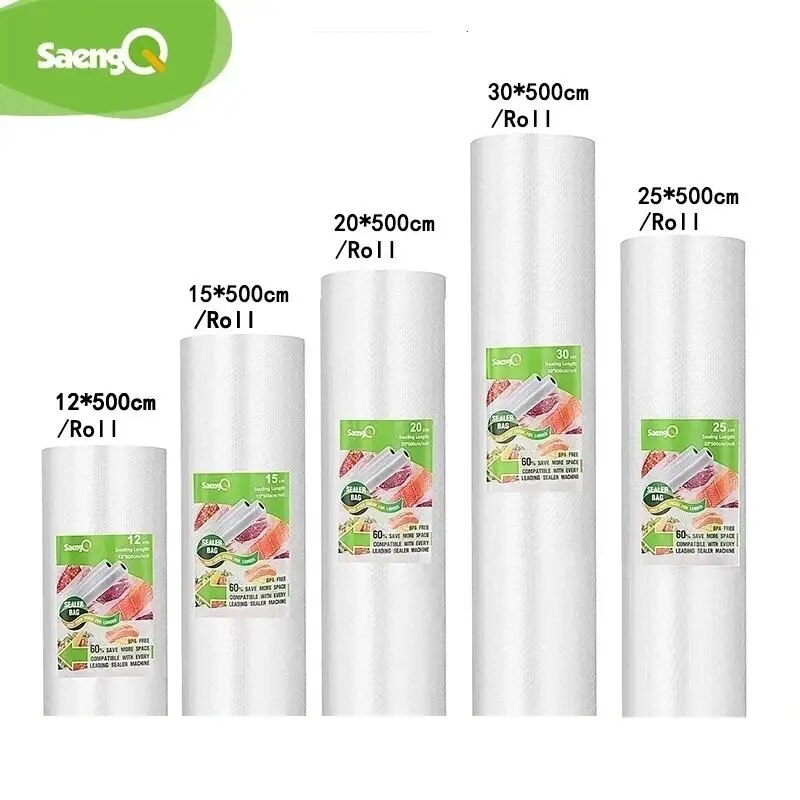 Food Storage Vacuum Bags - SaengQ 食品用真空バッグ真空シーラー食品新鮮な長期保存 12 + 15 +