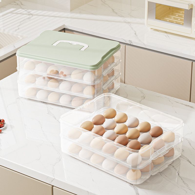 Food Storage Box - 卵収納ボックス 冷蔵庫専用 食品グレード 鮮度保持ボックス キッチン収納整理ツール 卵ラックホルダー