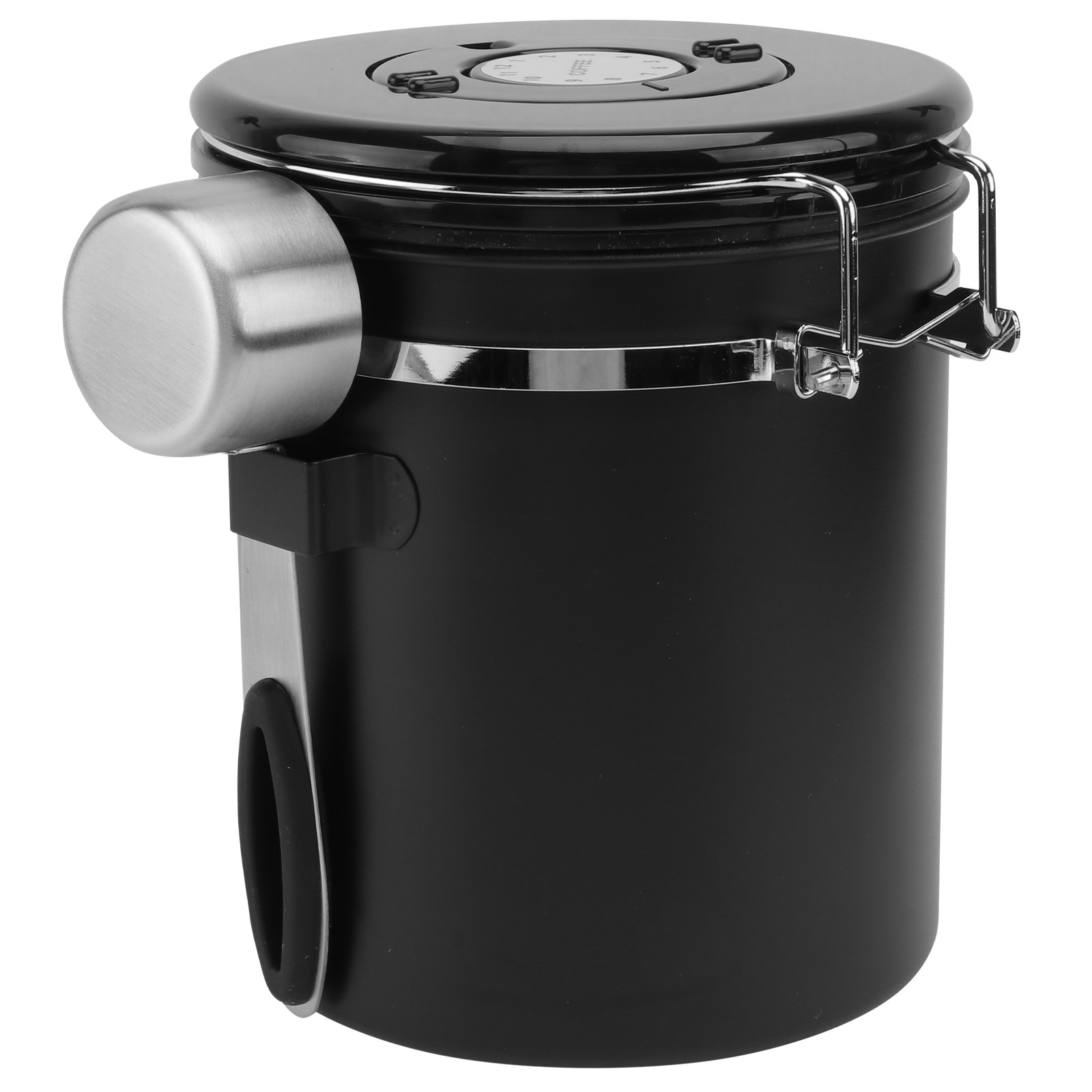 Food Storage Stainless Steel - 1個入りプレミアムステンレス製コーヒー豆保存容器、密閉蓋付き、乾燥食品、茶葉、砂糖、塩、キャンディーの保存に最適