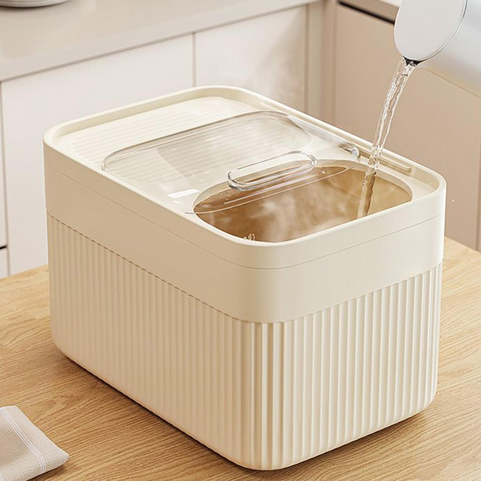 Xxl Food Storage Container - 米収納容器 食洗機対応 大容量 密閉 シリアルオーガナイザー 計量カップ付き