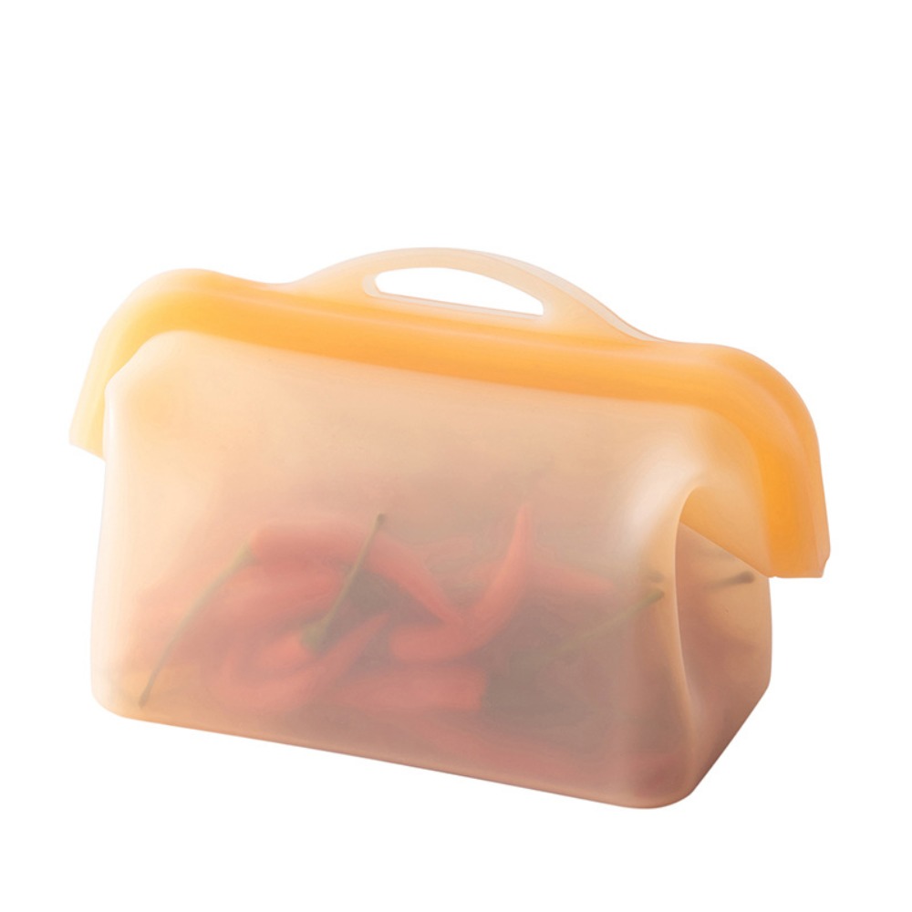 Food Storage And Temperature - 漏れ防止シリコン製食品保存袋 高温対応 無臭 鮮度保持ポーチ 多機能 ハンドル付き