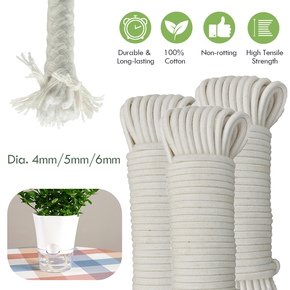 Food Storage Plants - 自動自己散水コットンウィックコード、鉢植え、苗、植木鉢、DIYドリップ、庭の散水システム、4mm、5mm、6mm