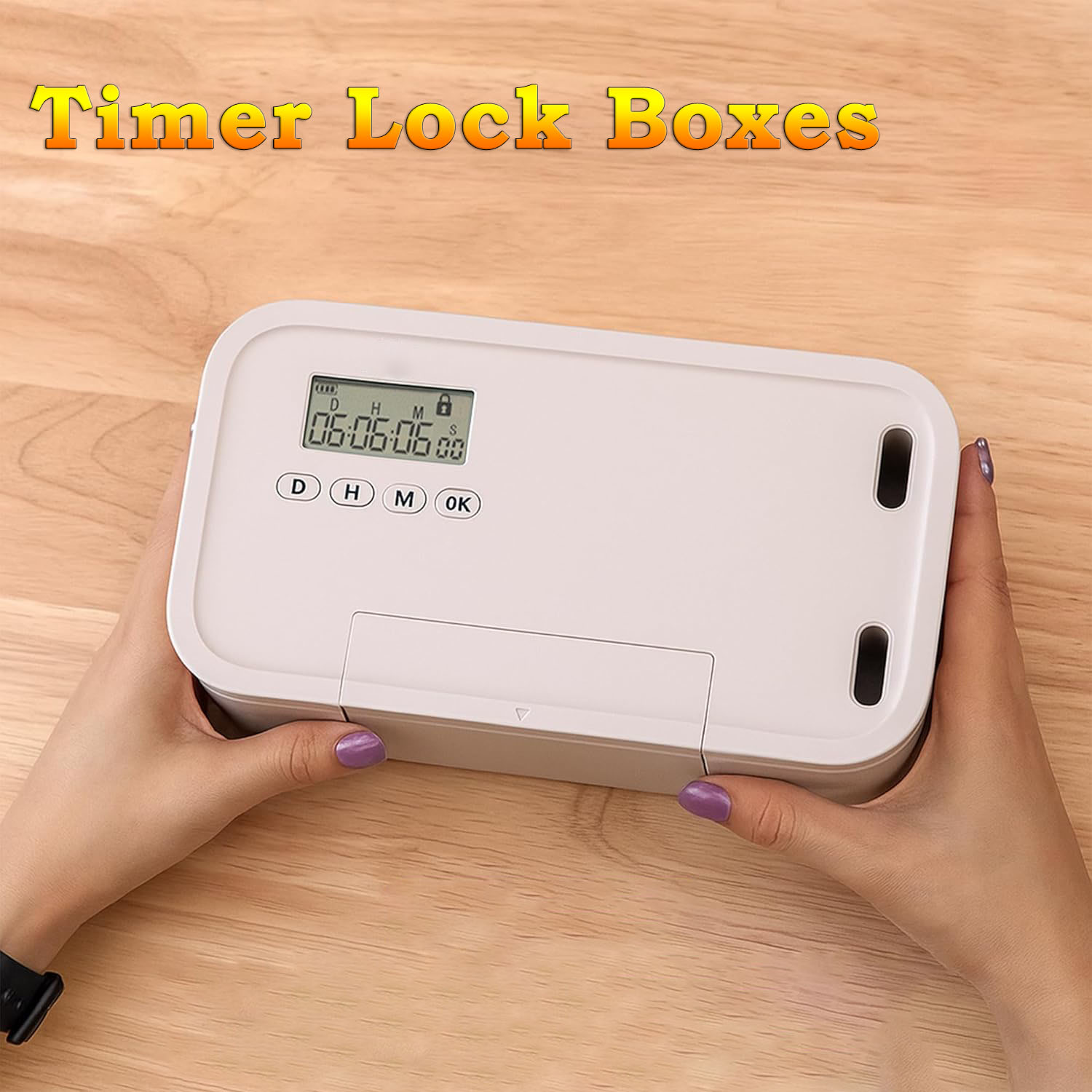 Food Storage Lock Box - タイマー付きロックボックス、セルフコントロールロック可能な収納ボックス、携帯電話、ビデオゲーム、スナック用
