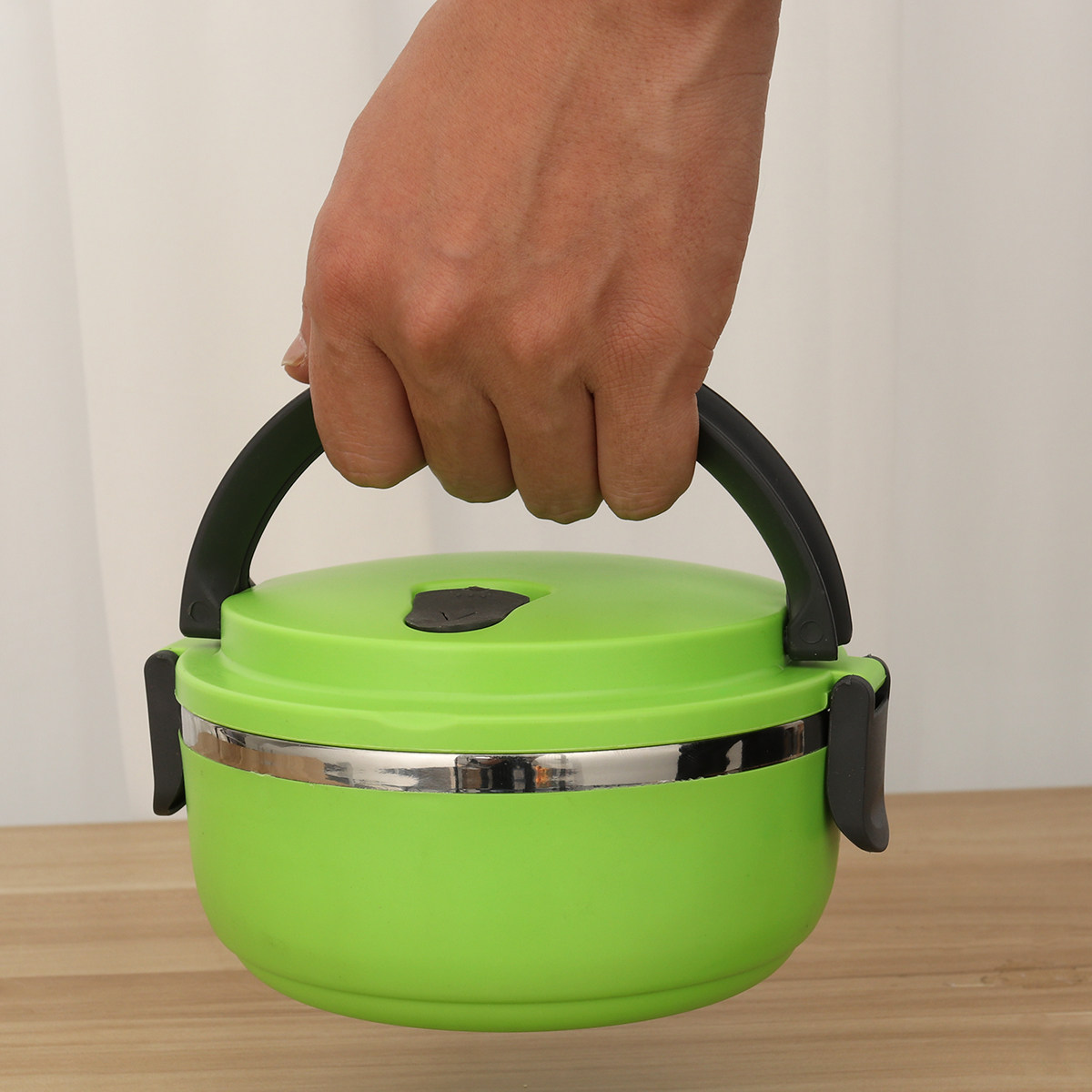 二重構造ステンレス製ランチボックス 保温・漏れ防止ロック付き - Food Storage Lock Box のレビューと価格