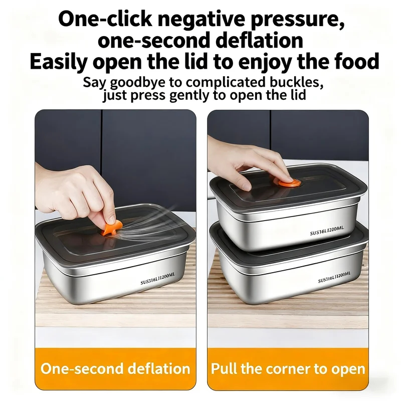大容量ステンレス製漏れ防止密閉弁当箱、電子レンジ対応、キャン - Xxl Food Storage Container のレビューと価格