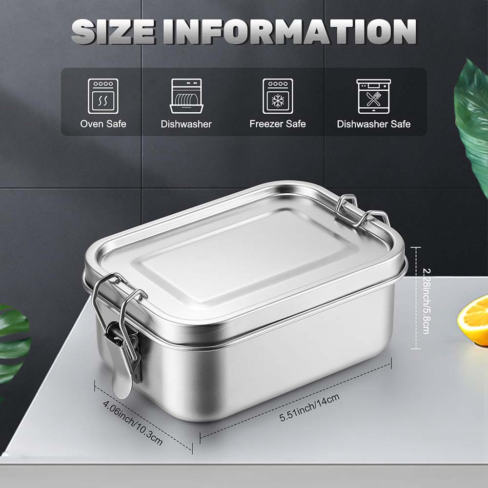 4 個のステンレス鋼弁当箱金属弁当箱食品保存容器ロック可能な - Food Storage Lock Box のレビューと価格