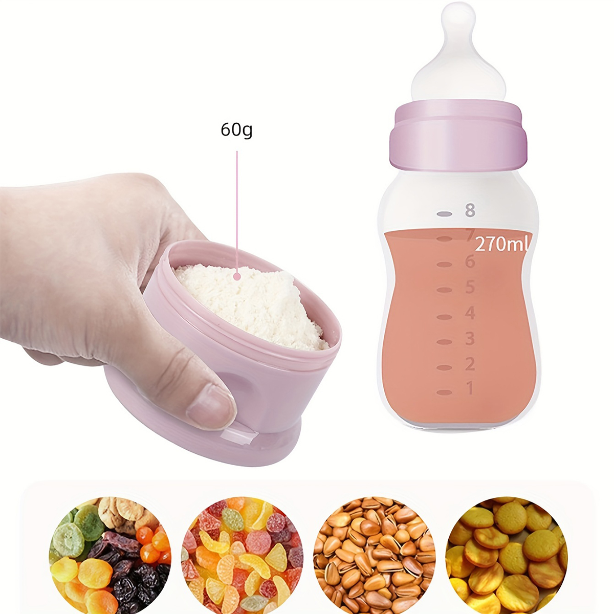 ストラップ付き大容量ベビーミルクパウダーコンテナ、ベビーフォ - Xxl Food Storage Container のレビューと価格