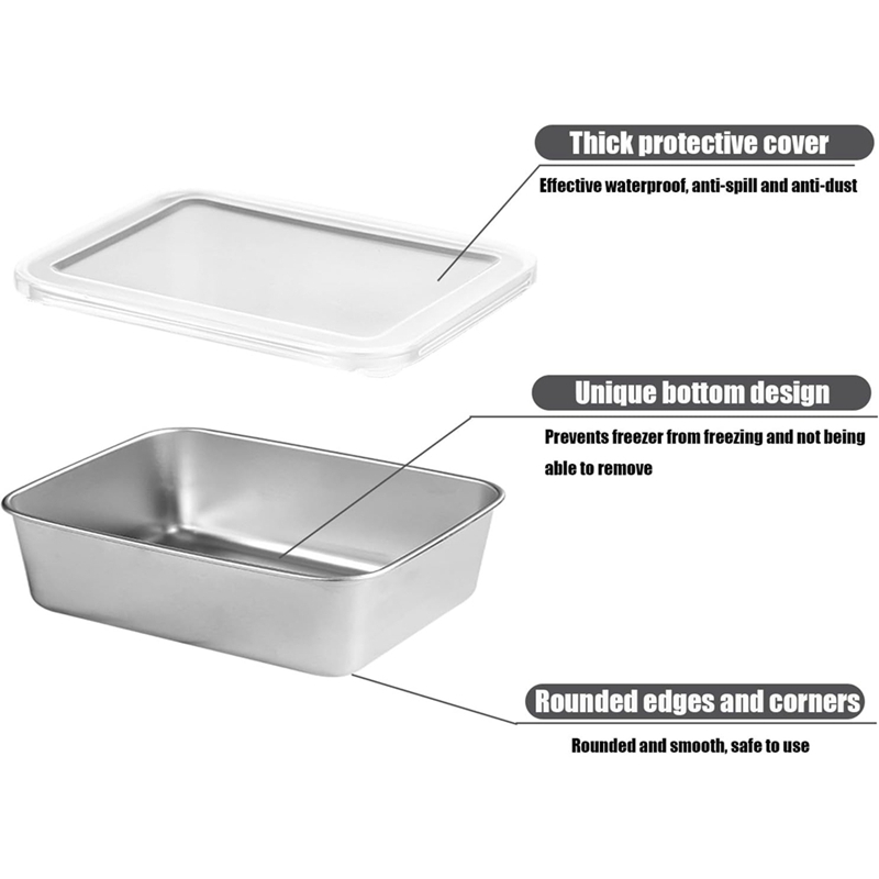 ステンレス製食品保存容器、食品保存弁当箱、漏れ防止シリコン蓋 - Food Storage Box のレビューと価格