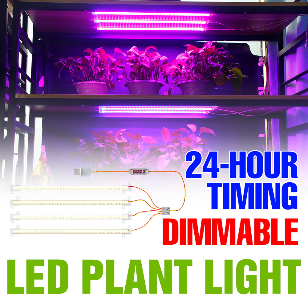 LED屋内植物ライトバーUSBフルスペクトル種子育成ライト調 - Food Storage Plants のレビューと価格