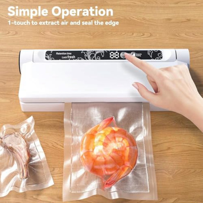 M10K 食品真空シーラーマシン、75KPA 強力な吸引力、 - Food Storage Vacuum Seal Bags のレビューと価格