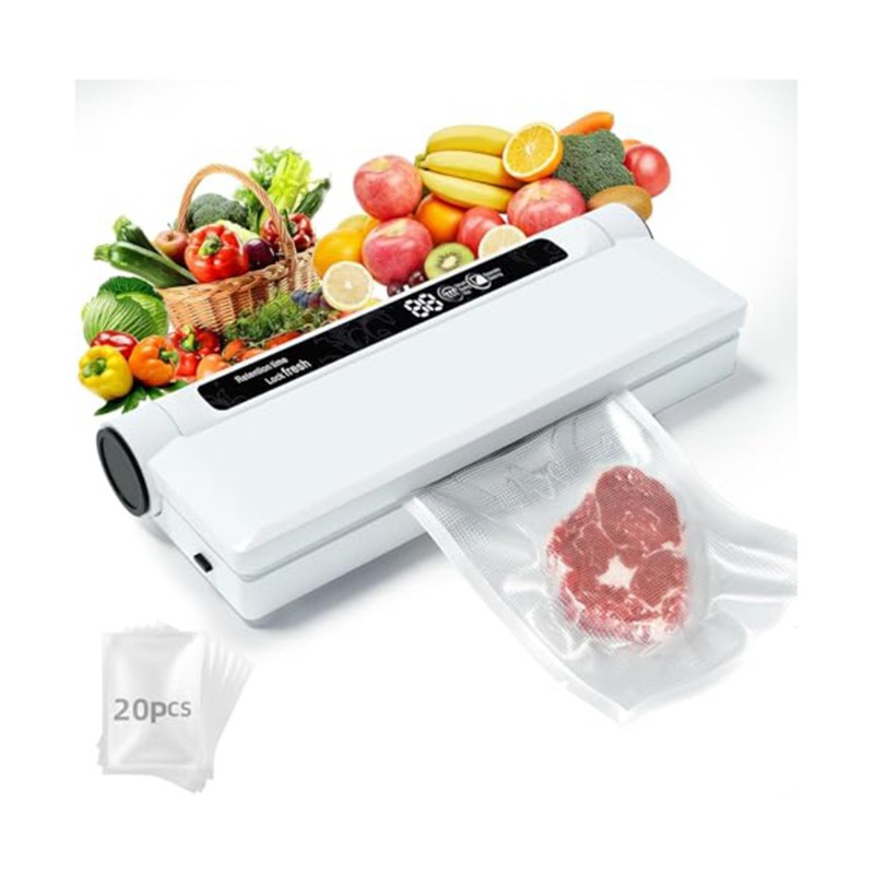 M10K 食品真空シーラーマシン、75KPA 強力な吸引力、 - Food Storage Vacuum Seal Bags のレビューと価格