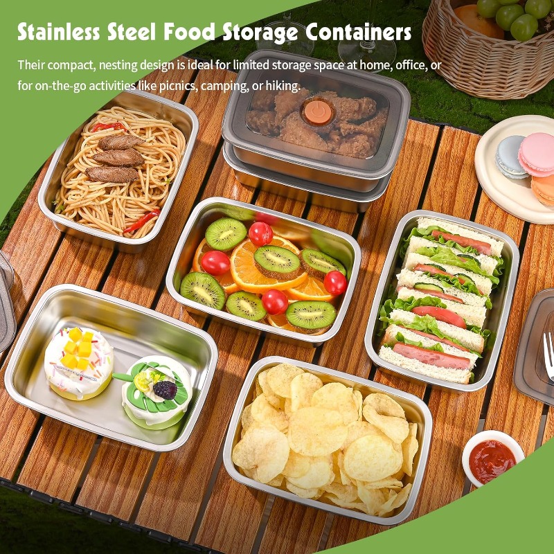 ステンレス製大容量弁当箱 密閉型漏れ防止ランチボックス キャ - Xxl Food Storage Container のレビューと価格