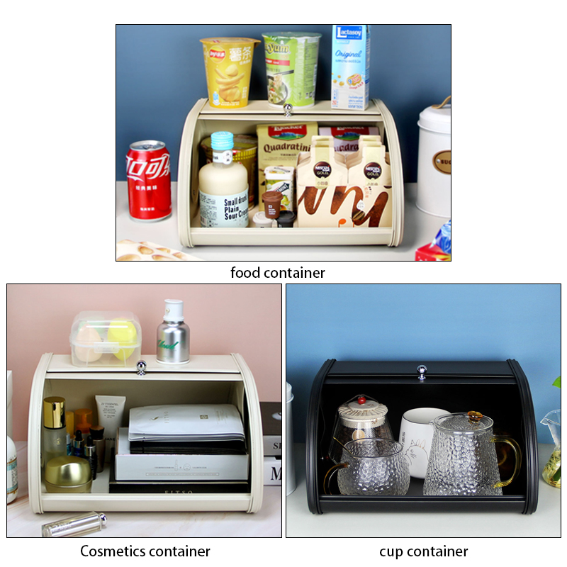 金属製のパン収納ボックス,黒い食品収納容器,キッチンカウンタ - Xxl Food Storage Container のレビューと価格