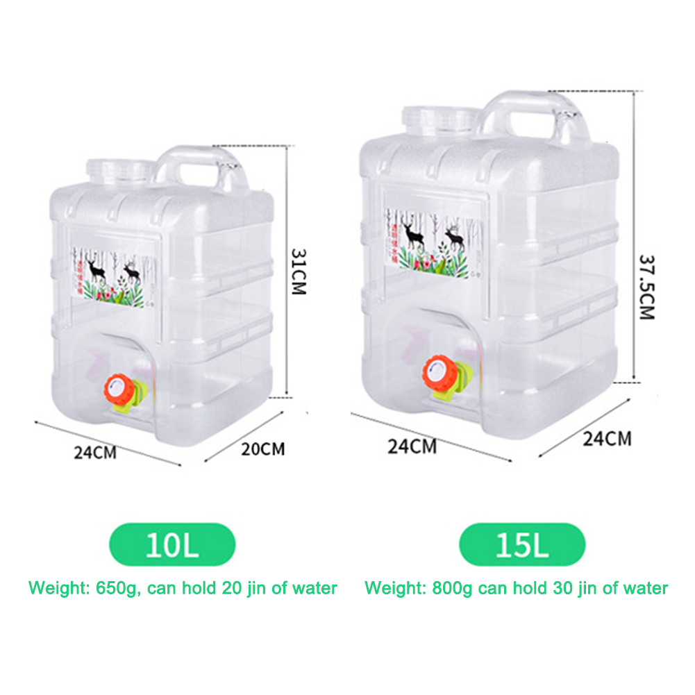 10L/15L キャンプ用ウォーターコンテナ、蛇口付きポータ - Food Storage Quotes のレビューと価格