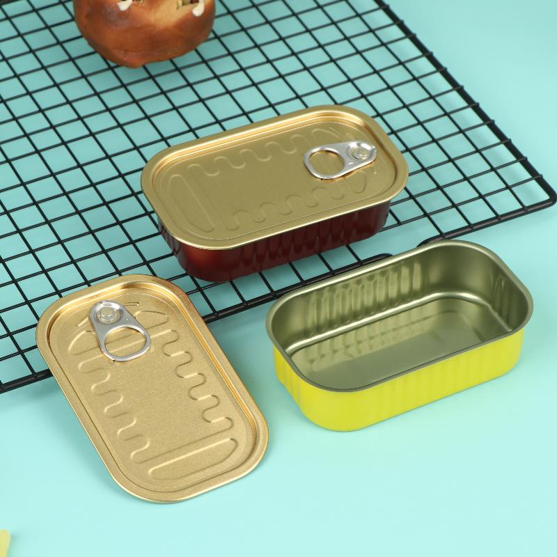 2個入り長方形ミニ密閉金属製収納ボックス、プルリング付き蓋、 - Food Storage Box のレビューと価格