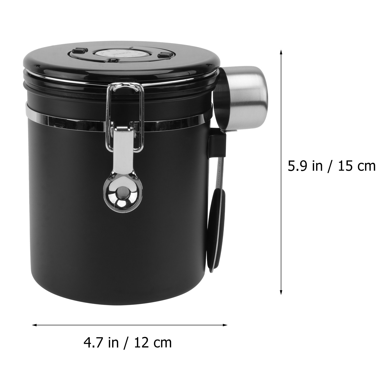1個入りプレミアムステンレス製コーヒー豆保存容器、密閉蓋付き - Food Storage Stainless Steel のレビューと価格