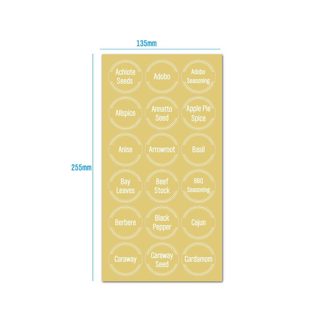 144 ピース/セット透明スパイスジャー収納ラベルキッチンジ - Food Storage Jar Labels のレビューと価格