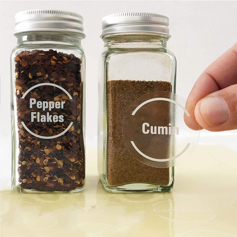 144 ピース/セット透明スパイスジャー収納ラベルキッチンジ - Food Storage Jar Labels のレビューと価格