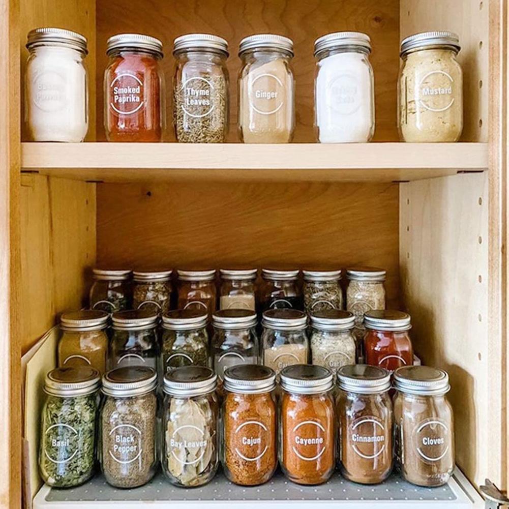 144 ピース/セット透明スパイスジャー収納ラベルキッチンジ - Food Storage Jar Labels のレビューと価格