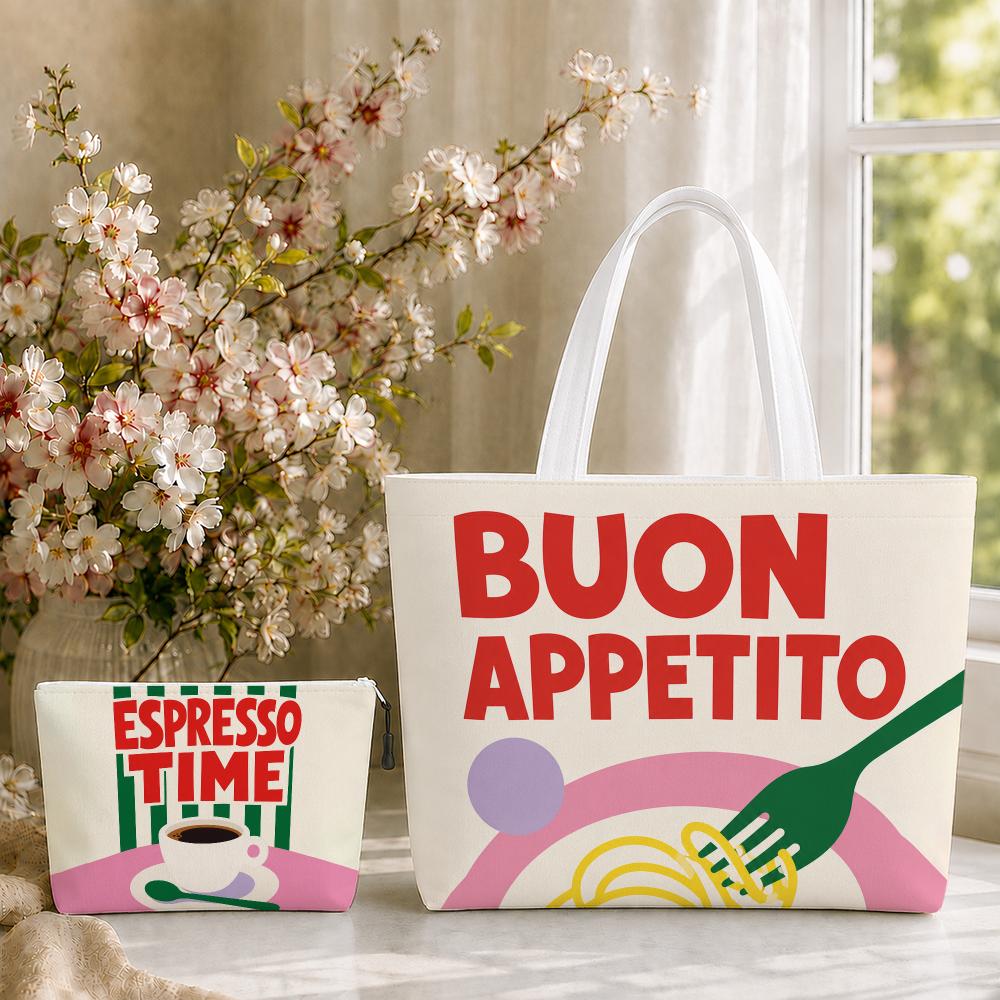 カラフルなフードアートの名言入り収納バッグ2点セット、両面プ - Food Storage Quotes のレビューと価格