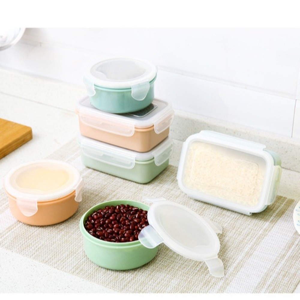5個入り 新鮮なプラスチック製食品保存容器 丸型 密閉スナッ - Food Storage Lock Box のレビューと価格