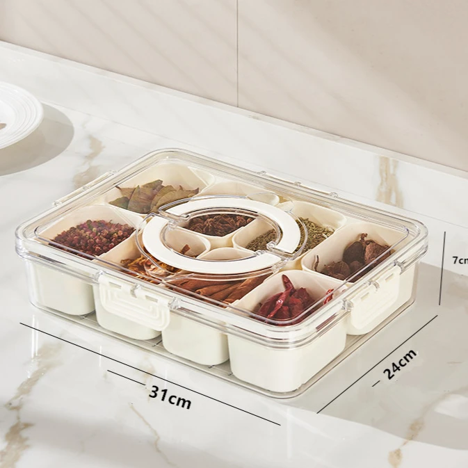 蓋付き分割サービングトレイ、食品保存容器、スナックボックス、 - Food Storage Boxes のレビューと価格