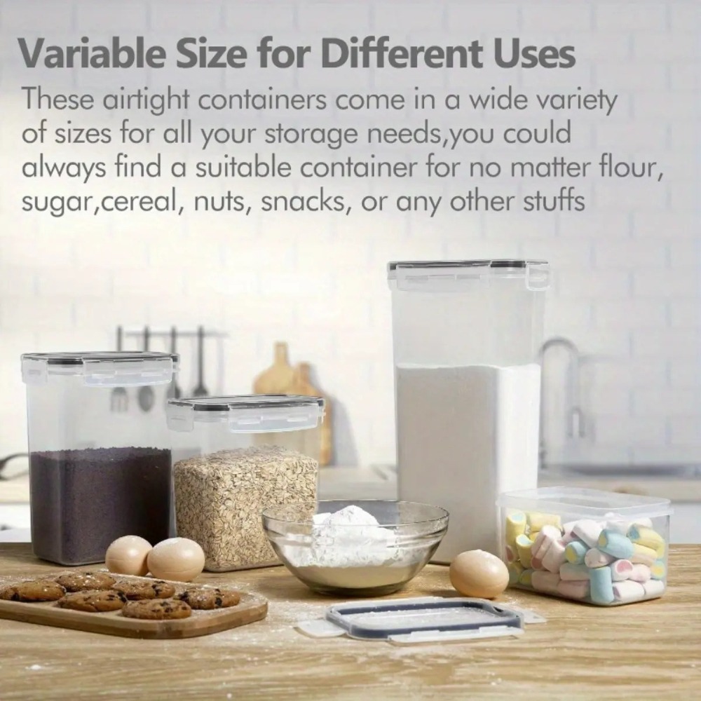 8個セット 密閉食品保存容器 蓋付き プラスチック製 キッチ - Food Storage Jar Labels のレビューと価格