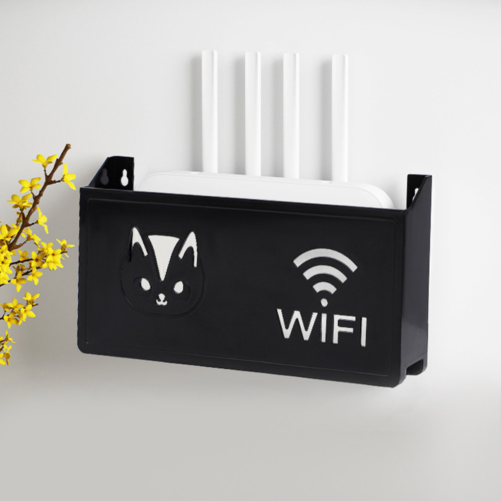 壁掛けルーター収納ボックス装飾WiFiホルダーオーガナイザー - Food Storage Box のレビューと価格
