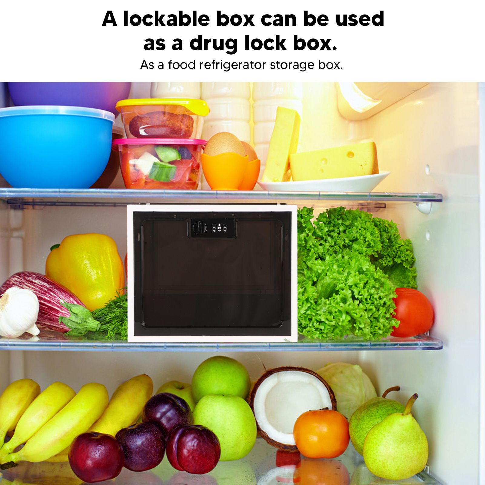 ロックボックス 透明食品保存容器 薬箱 3桁ダイヤルロック付 - Food Storage Lock Box のレビューと価格