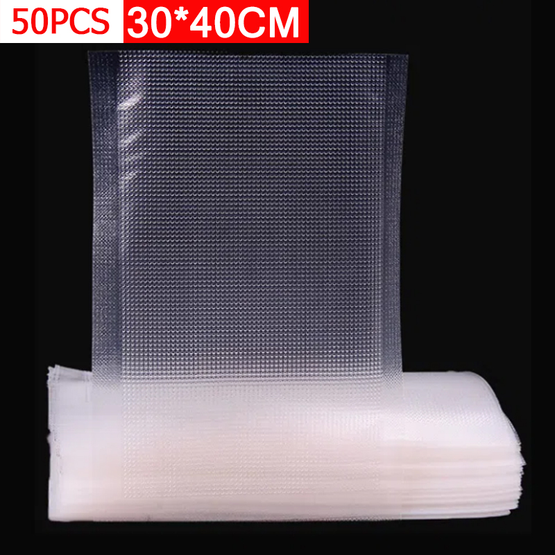 50 個 30 × 40 センチメートルテクスチャード真空バ - Food Storage Vacuum Bags のレビューと価格