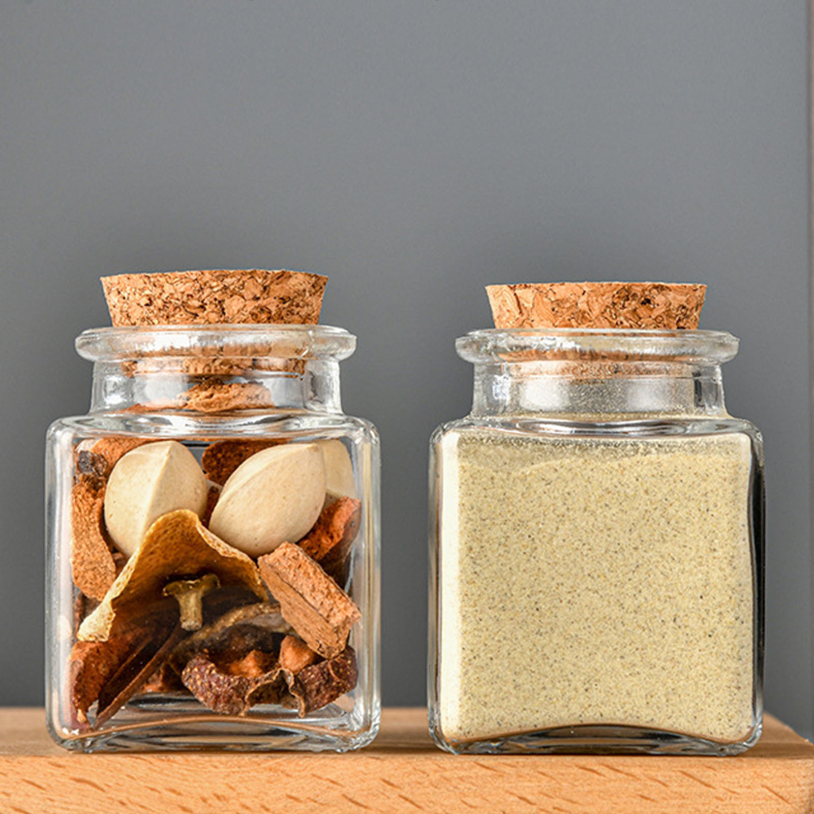 1/5/10 個ガラス保存瓶キッチンパントリーオーガナイザー - Food Storage Containers Glass のレビューと価格