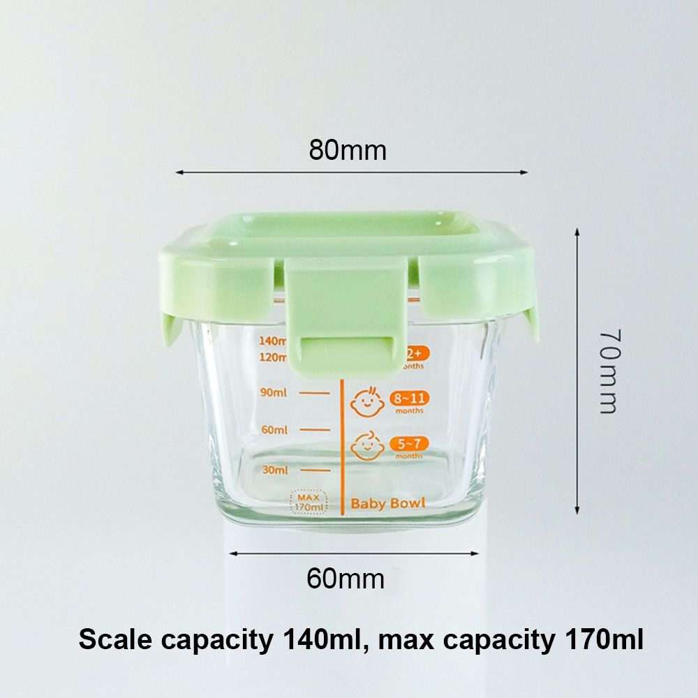 新しい170ml食品保存容器、冷凍・電子レンジ対応、ベビーフ - Food Storage Containers Glass のレビューと価格