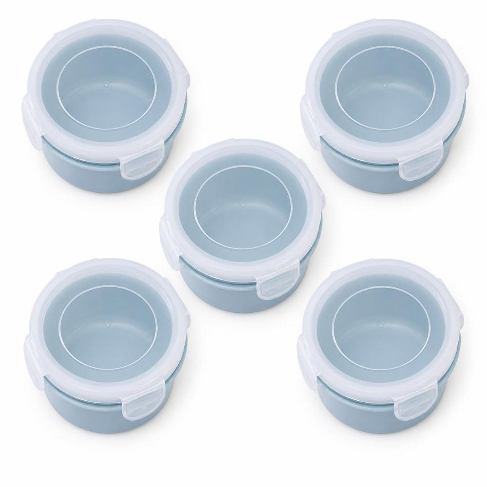 5個入り 新鮮なプラスチック製食品保存容器 丸型 密閉スナッ - Food Storage Lock Box のレビューと価格