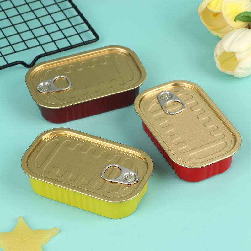 2個入り 空のミニ缶 密封食品缶 プルリング付き蓋 金属製  - Food Storage Box のレビューと価格