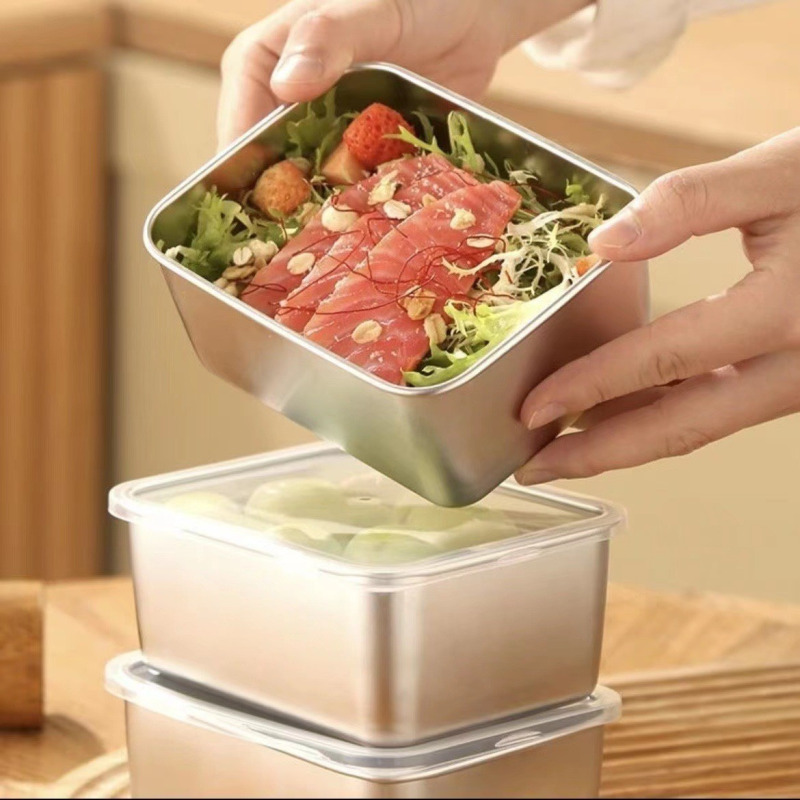 医療グレードの抗菌ステンレス製食品保存容器 ランチボックス  - Food Storage Stainless Steel のレビューと価格