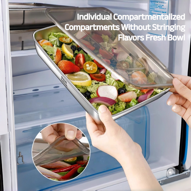 医療グレードの抗菌ステンレス製食品保存容器 ランチボックス  - Food Storage Stainless Steel のレビューと価格