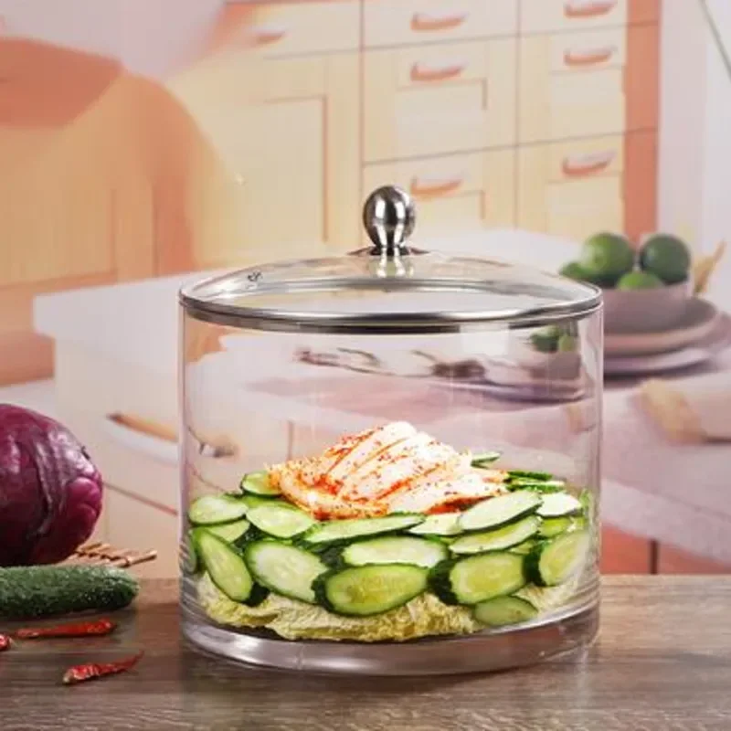 厚いガラスピクルスジャー、蓋付き、業務用キッチン食品保存、ス - Food Storage For Long Term のレビューと価格