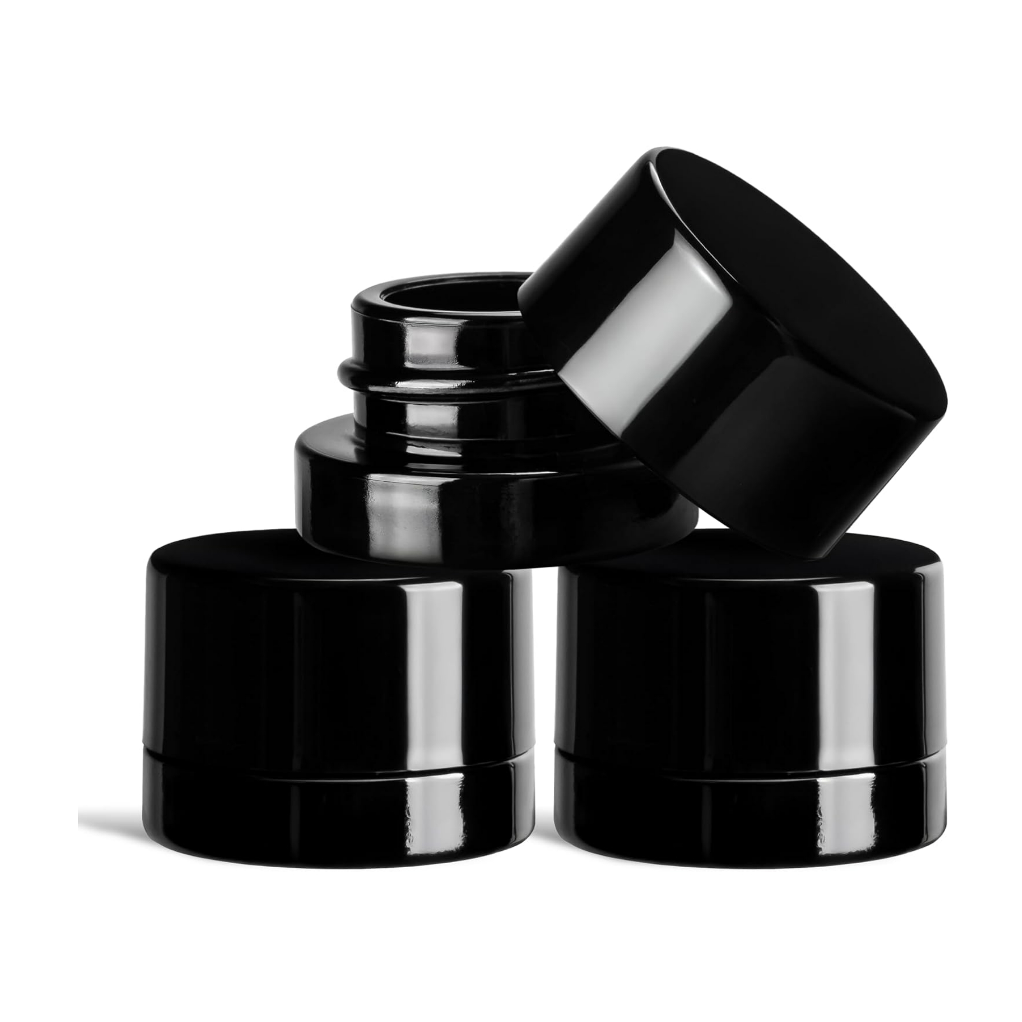 5mlの厚い黒いガラス瓶、チャイルドレジスタント蓋付き -  - Food Storage Containers Glass のレビューと価格