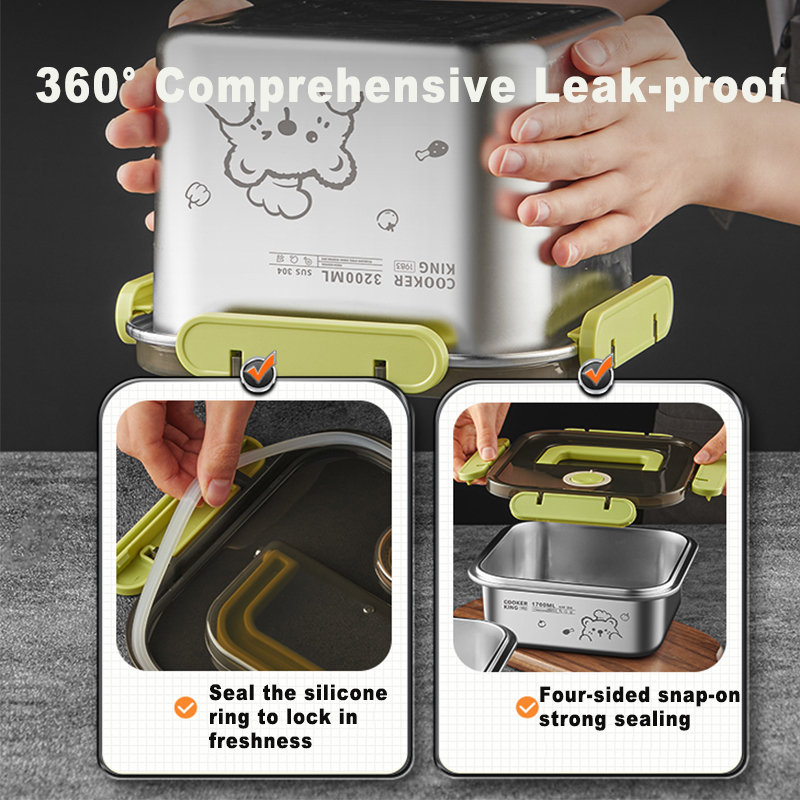 COOKER KING 420ml-6200ml 大容量ステ - Food Storage Stainless Steel のレビューと価格