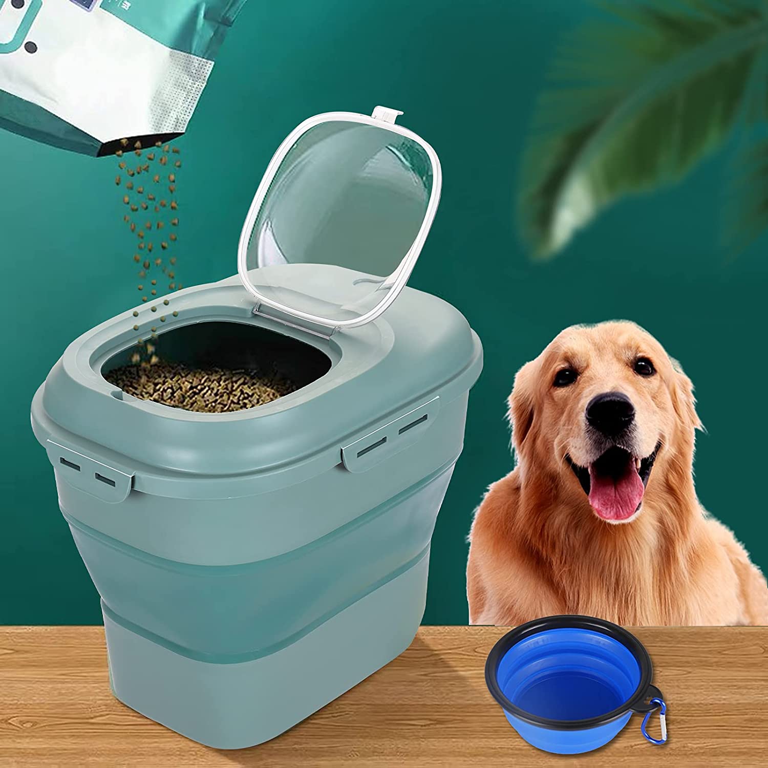 折りたたみ式ペットフード収納容器,大容量,気密,犬,猫,ドラ - Xxl Food Storage Container のレビューと価格