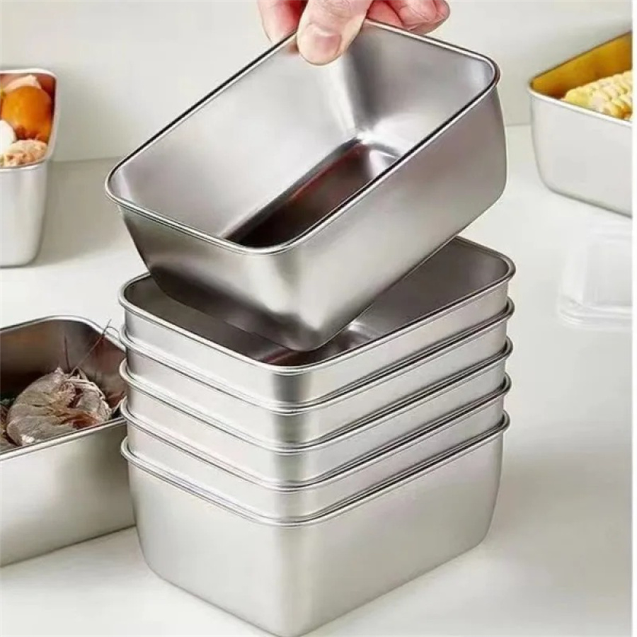 1/3/5 個ステンレス鋼食品収納ボックス鮮度保持ボックス蓋 - Food Storage Stainless Steel のレビューと価格