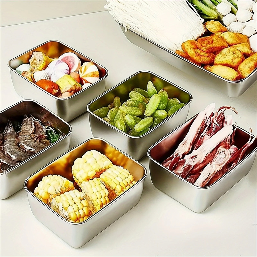 1/3/5 個ステンレス鋼食品収納ボックス鮮度保持ボックス蓋 - Food Storage Stainless Steel のレビューと価格