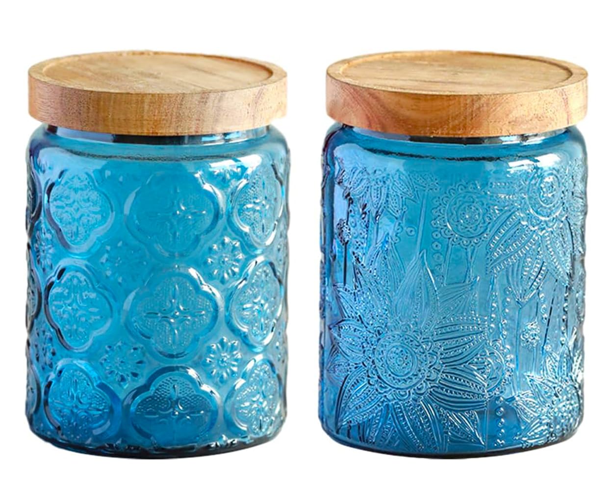 木製の蓋付きのガラス製収納ジャー,気密,ヴィンテージ,クッキ - Food Storage Containers Glass のレビューと価格