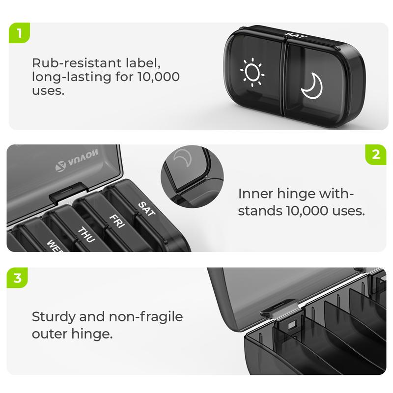 旅行用ポータブルピルオーガナイザー、私たちの利便性を高める大 - Xxl Food Storage Container のレビューと価格