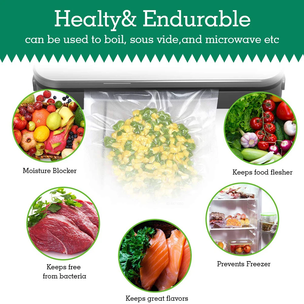 真空包装機用バッグ,食品保管用,20 cm x 30 cm, - Food Storage Vacuum Bags のレビューと価格