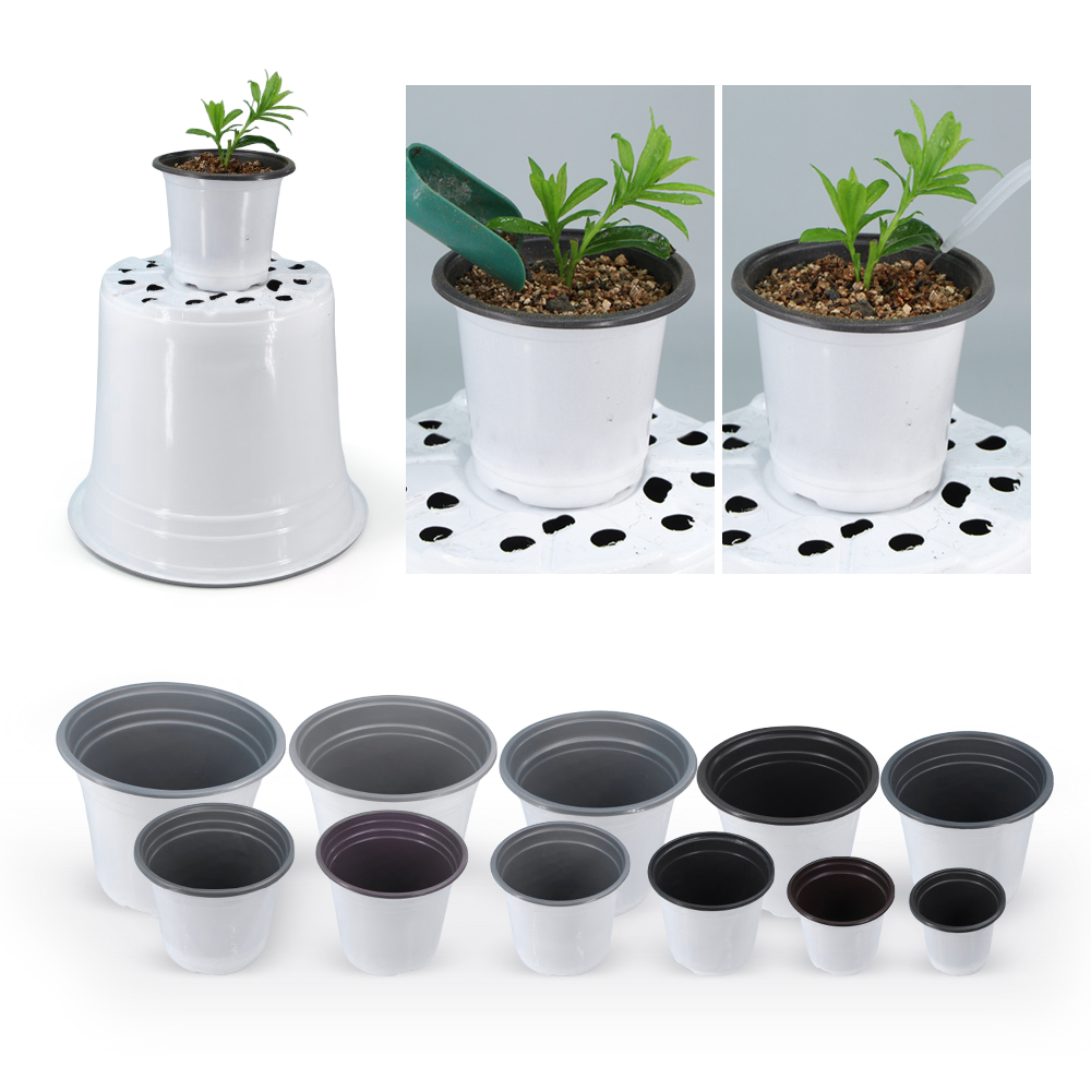 ガーデンホワイトプラスチック植木鉢栽培用多肉植物ポット通気性 - Food Storage Plants のレビューと価格